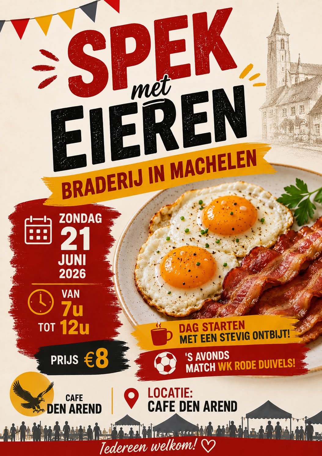 Spek met eieren - Braderij Machelen